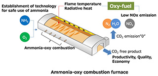 Development of Fuel Ammonia Combustion Technology for Industrial Furnaces